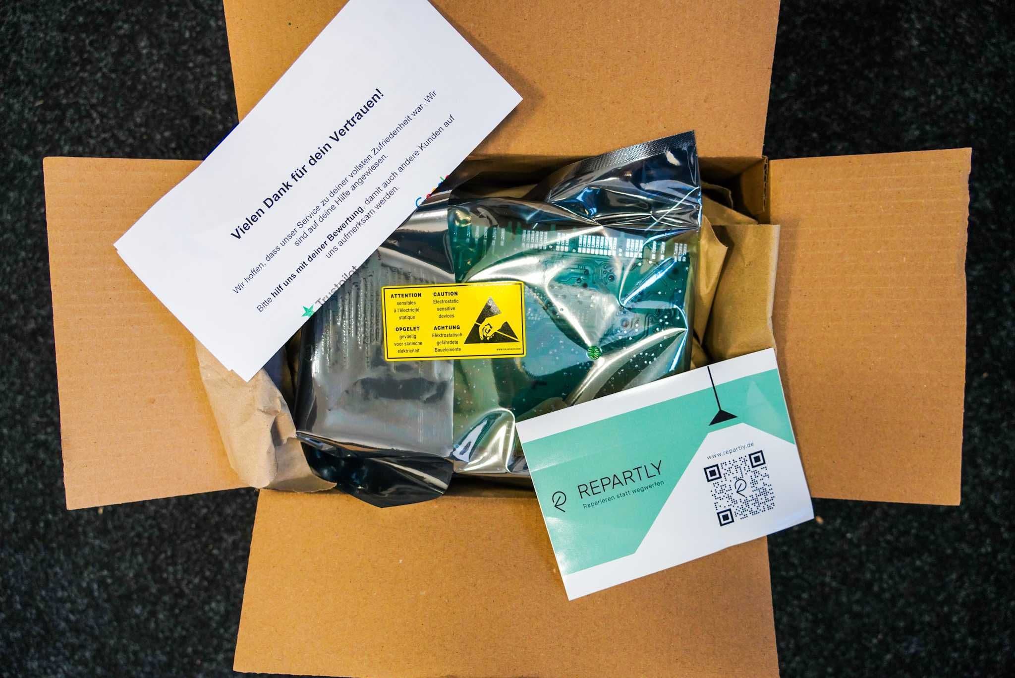 Rücksendung der reparierten Elektronik